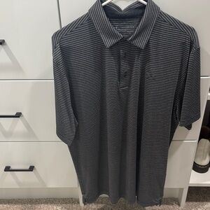 Under Armour Men's Dark Gray Striped Polo